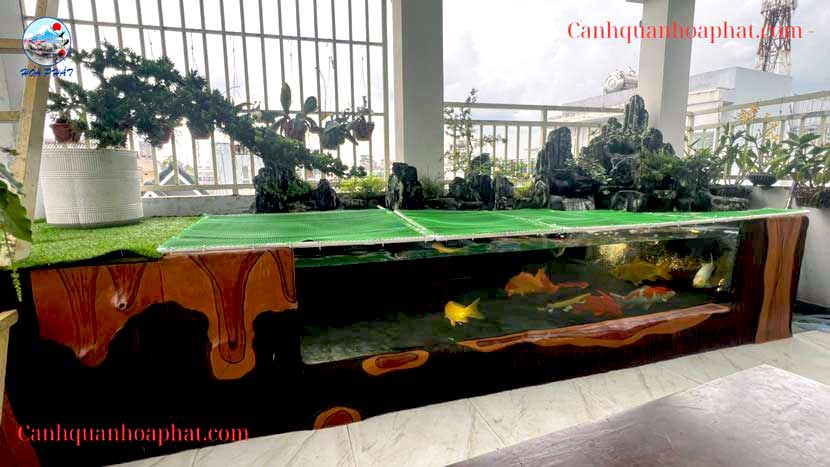hồ koi bằng kính