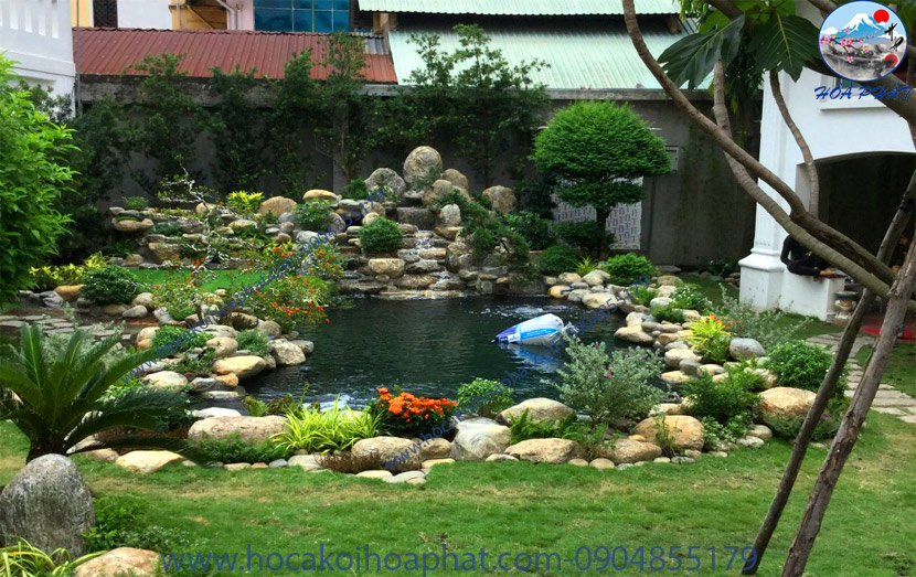 thi công hồ cá koi TP HCM - Hòa Phát