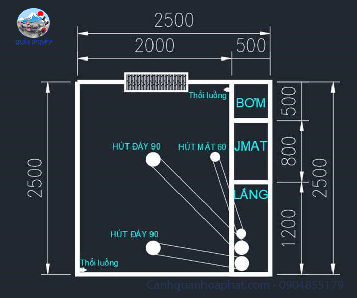 hệ thống lọc hồ cá koi hòa phát