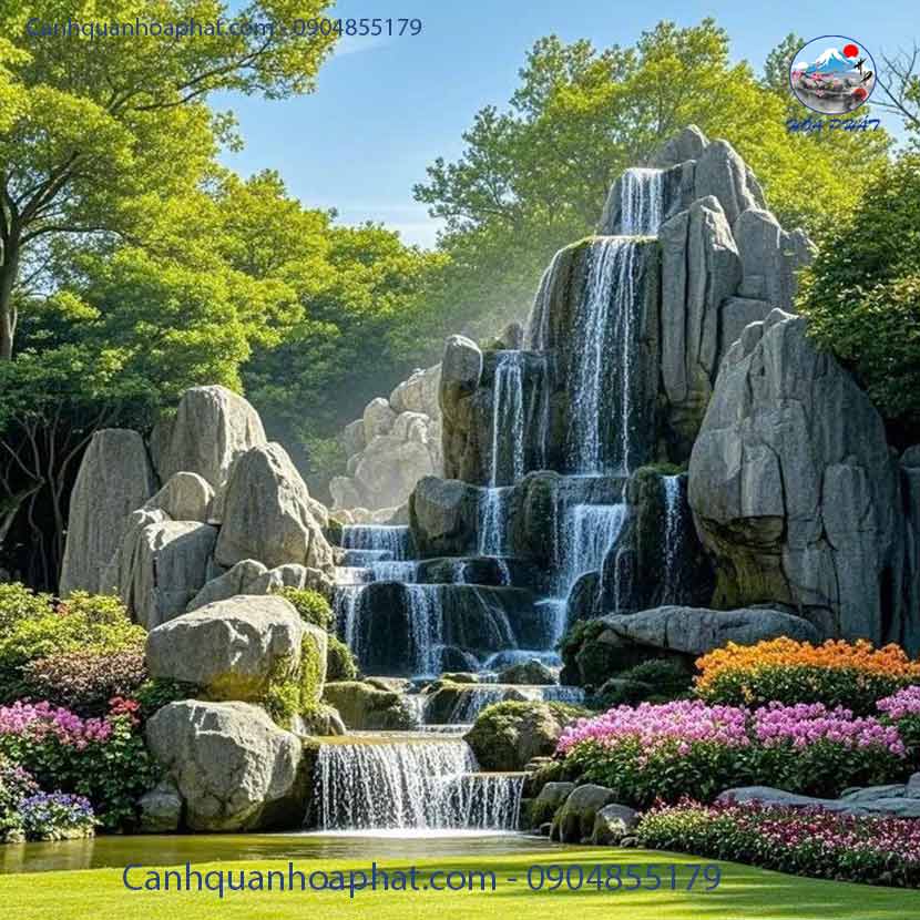 mẫu 3D hòn non bộ truyền thống