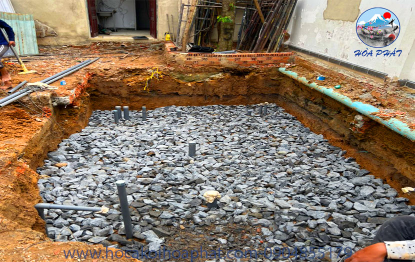 đổ đà dầm cho hồ cá