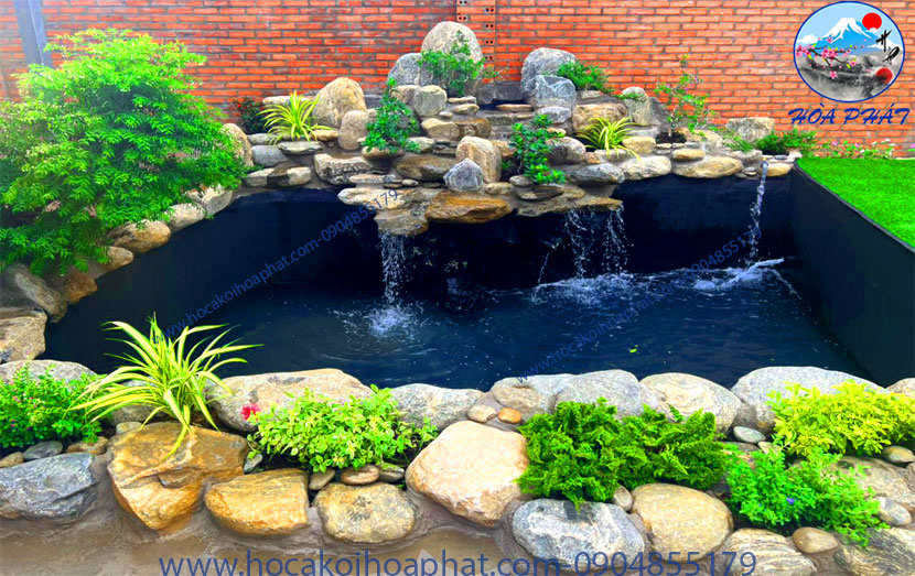 góc hồ koi của công trình