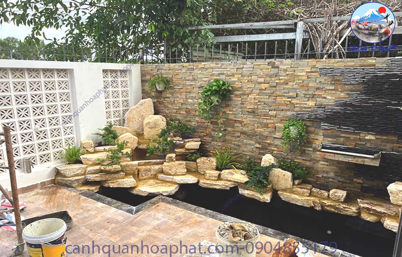 dựng hòn non bộ bằng đá cổ thạch