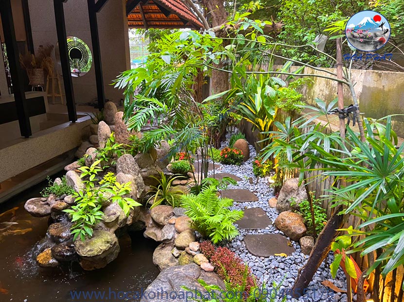 thi công hồ cá koi quận 2 - Hòa Phát