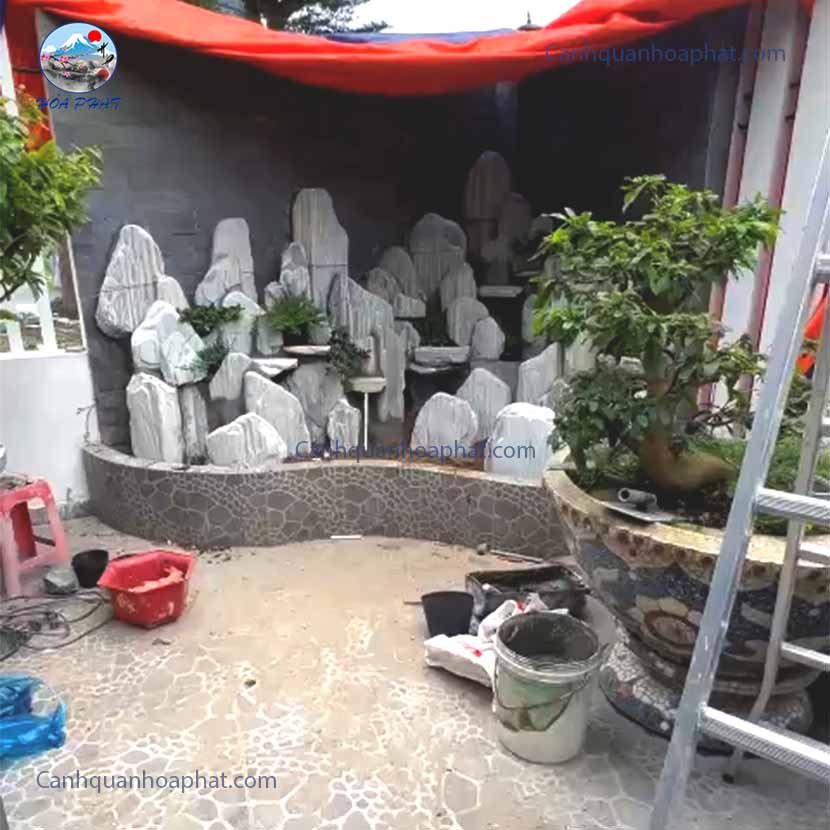 dưng khung hòn non bộ các đồi núi