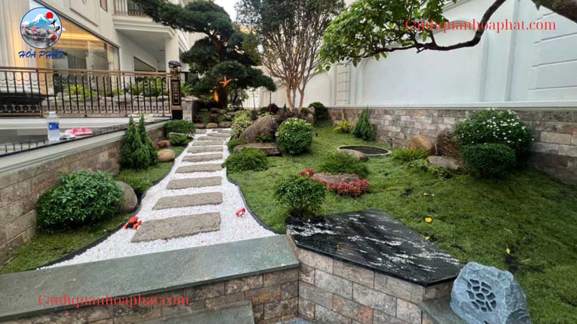 thi công sân vườn - Hòa Phát