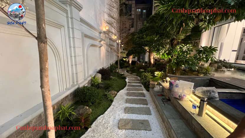 thi công hồ cá koi sân vườn biệt thự tại Quang Trung Gò Vấp Hòa Phát