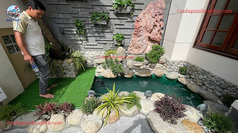 thi công hồ cá koi tại tân phú hòa phát