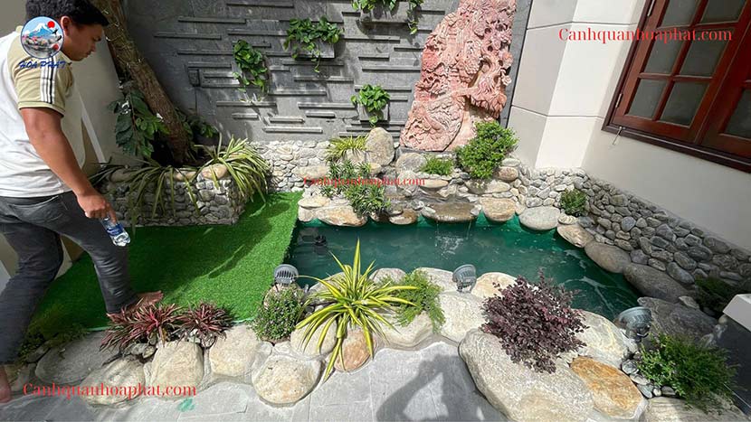 hồ cá mini tại vườn lài tân phú