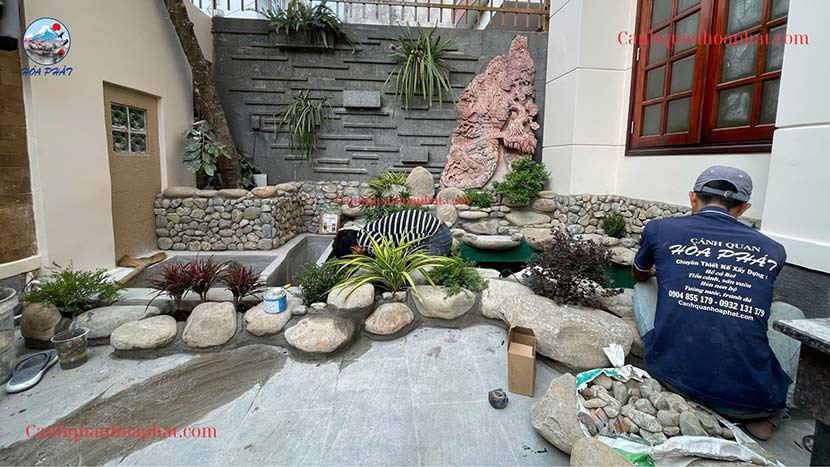 hồ cá koi mini cho nhà phố tại tân phú HCM