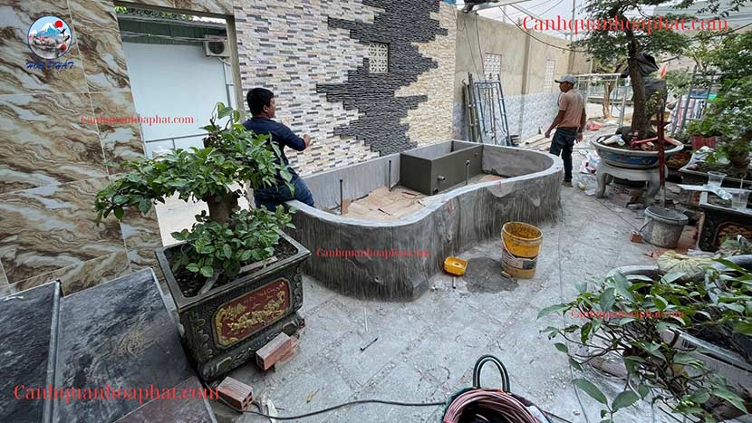 xây lọc ngăn lọc cho hồ
