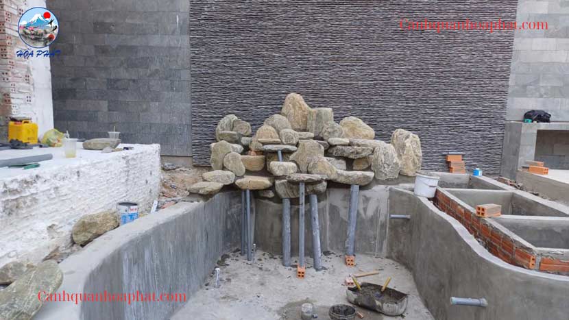 tạo hình hòn non bộ cảnh quan hòa phát