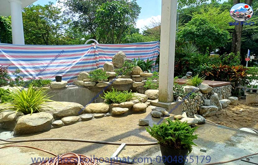 Thi công hồ cá koi ở khu biệt thự quận 7