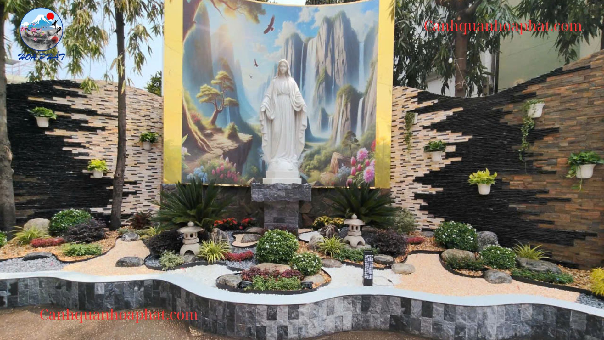 Thi công tiểu cảnh sân vườn tại nhà thờ Chính Lộ Bình Thạnh